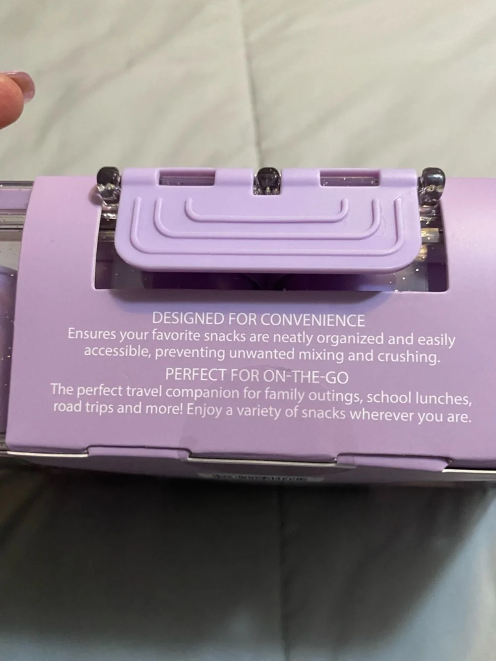 CWC Lavender Snack Box - 8-Compartment Food Storage - Picture 3 of 6